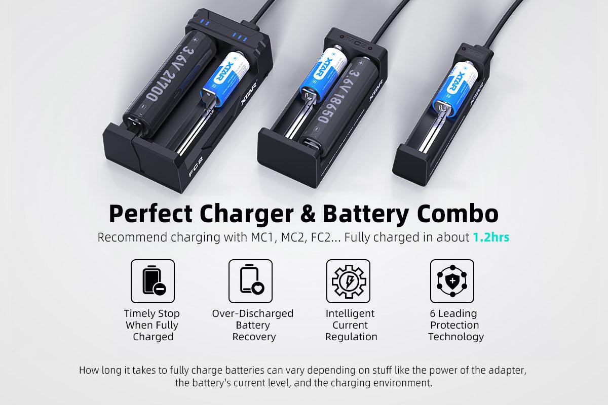 Xtar 16340 3.6 V, 850 mAh Li-ion Protected Battery