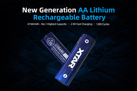 Xtar AA 1.5 V, 2500 mAh Lithium-ion Protected Battery (4 Pack)