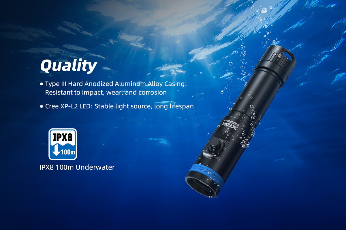Xtar D20 Press LED Diving Torch Kit
