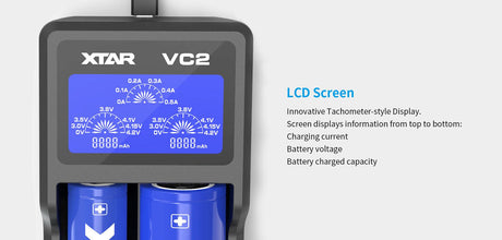 Xtar VC2 Dual Bay Lithium-ion Battery Charger