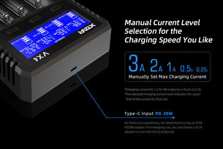 Xtar VX4 Visible Mixer Set Lithium-ion Battery Charger